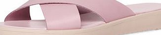 Dorothy Perkins Womens Pink leather sliders- Pink DP19934145