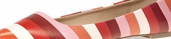 Dorothy Perkins Womens Pink stripe pointed pumps- Pink DP19934545