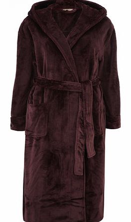 Dorothy Perkins Womens Plum Luxury Dressing Gown- Purple