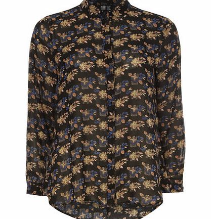 Dorothy Perkins Womens Poppy Lux Black Multi Floral Blouse-