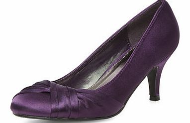 Dorothy Perkins Womens Purple satin court shoes- Purple DP22263220