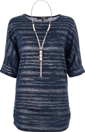 Dorothy Perkins, 1134[^]262015000710113 Womens Quiz Light Knit Necklace Top- Blue