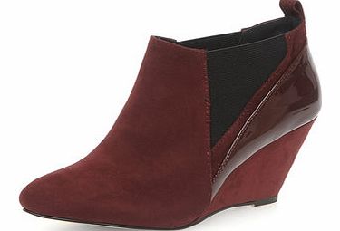 Dorothy Perkins Womens Ravel Pointed toe ankle boots- Burgundy
