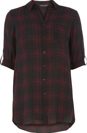 Dorothy Perkins, 1134[^]262015000709864 Womens Red And Black Check Shirt- Multi Colour
