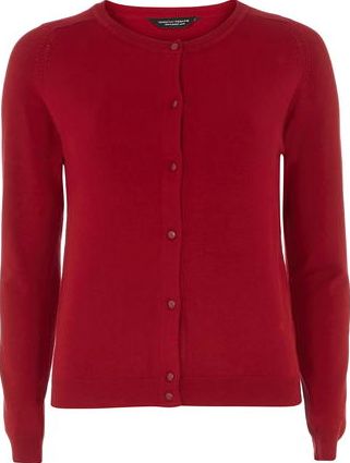 Dorothy Perkins, 1134[^]262015000713486 Womens Red Knitted Viscose Cardigan- Red