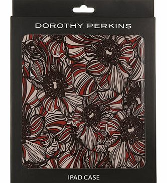 Dorothy Perkins Womens Red Shine Floral iPad Cover- Red DP11139621