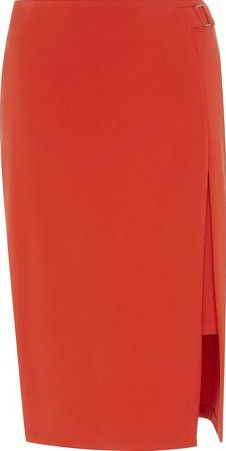 Dorothy Perkins, 1134[^]262015000710639 Womens Red Side Slit Pencil Skirt- Red DP66834512