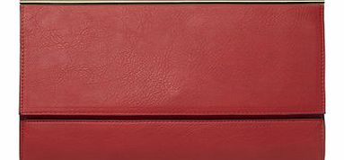 Womens Red structured clutch bag- Red DP18355626