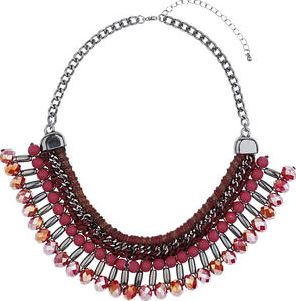 Dorothy Perkins, 1134[^]262015000709291 Womens Red Woven And Bead Necklace- Red DP49816183