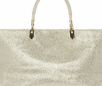 Dorothy Perkins Womens Shimmer beach bag- White DP18398654
