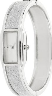 Dorothy Perkins, 1134[^]262015000709256 Womens Silver Glitter Clamp Watch- Silver