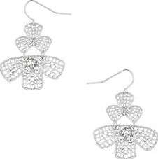 Dorothy Perkins, 1134[^]262015000709260 Womens Silver Lace Earrings- Silver DP49816193