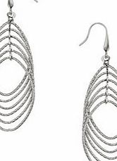 Dorothy Perkins Womens Silver multi loop earrings- Silver