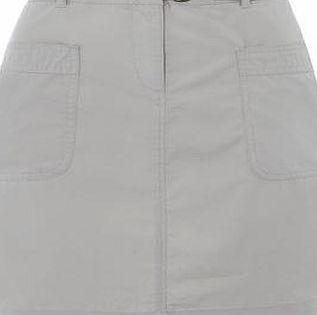 Dorothy Perkins Womens Stone cotton D-Ring Skirt- White DP74424200