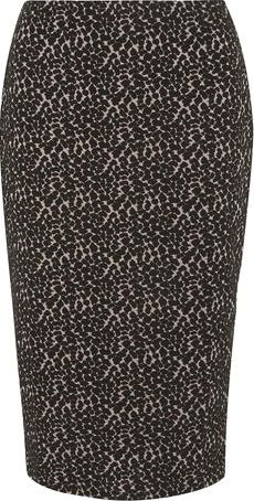 Dorothy Perkins, 1134[^]262015000706605 Womens Stone leopard Pencil Skirt- White