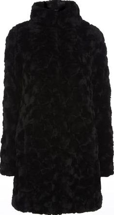 Dorothy Perkins, 1134[^]262015000709029 Womens Tall Black Faux Fur Funnel- Black