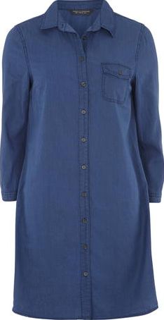 Dorothy Perkins, 1134[^]262015000711595 Womens Tall Denim Shirt Dress- Blue DP70345919