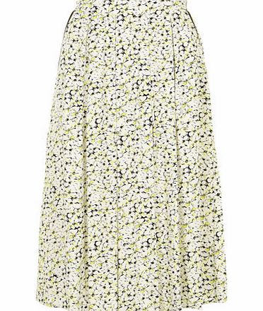 Dorothy Perkins Womens Tall Lemon and White Daisy Midi Skirt-