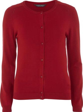 Dorothy Perkins, 1134[^]262015000713495 Womens Tall Red Knitted Viscose Cardi- Red