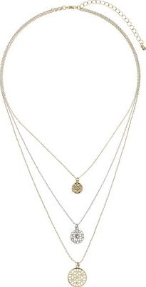 Dorothy Perkins, 1134[^]262015000709249 Womens Three Disc Multirow Necklace- Gold
