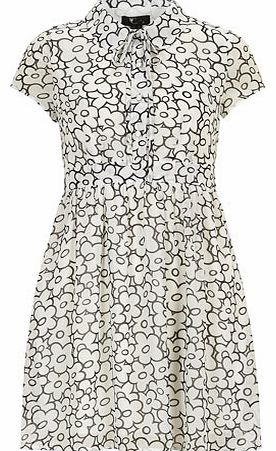 Dorothy Perkins Womens White Daisy Print Dress- White DP61650161