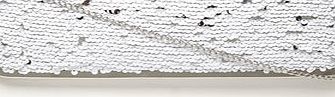 Dorothy Perkins Womens White sequin metal trim clutch bag- White