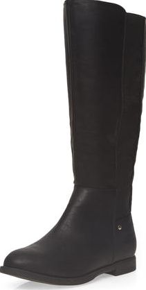 Dorothy Perkins, 1134[^]262015000706303 Womens Wide fit black wood boots- Black