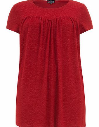 Dorothy Perkins Womens Wine Textured Swing Dress- Red DP61030089