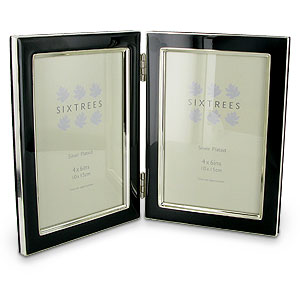 Double Black and Silver 4 x 6 Photo Frame