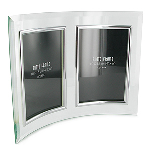 double Curved Glass Portrait Photo Frame