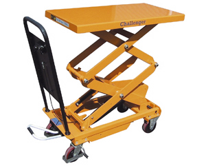 Double scissor lift table