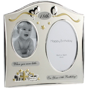 Double Then and Now 18th Birthday Photo Frame