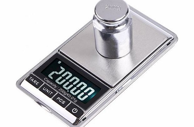 douself 200g*0.01g LCD Display Mini Digital Weight Pocket Scale Jewelry Gram Oz Ct