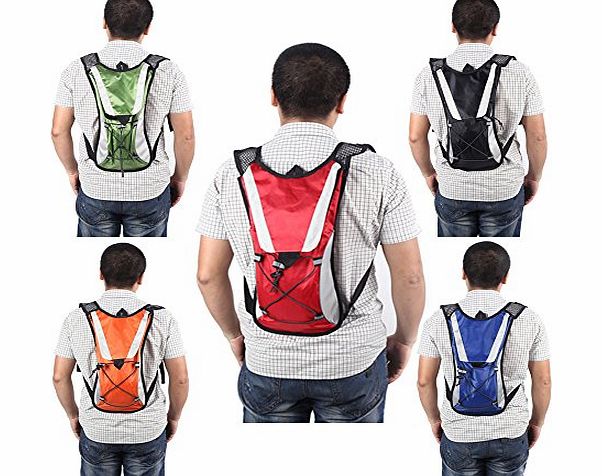 2L Outdoor Waterproof Unisex Sports Hiking Camping Cycling Bicycle Bike MTB Road Hydration Backpack Rucksack Bag With Reflective Strips (Blue)