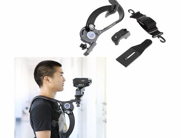 douself iColourful Hand Free Camcorder DV Video Camera Mount Tripod Holder Bracket Stand Shoulder Pad Support for Canon Nikon Sony Pentax Olympus Etc