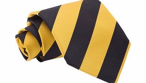 DQT New Striped Mens Tie (Yellow/Black)