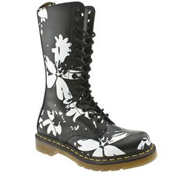 Female Dr Martens Bloom Leather Upper Casual in Black and White