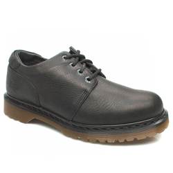 Dr Martens Male Saxon 4Eye Shoe Leather Upper in Black, Dark Brown