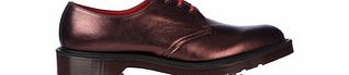 Dr. Martens Mens 1461 metallic red leather shoes