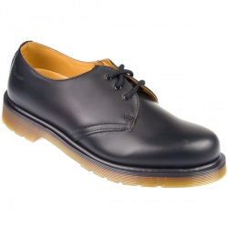 Dr Martens Mens Traditional 3 Hole Leather Lining Back To School in Black