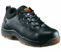 Womens Safety Shoe Leather Upper Dr Martens in Black