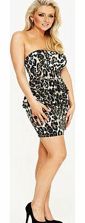 Drama Queen Leopard Peplum Dress