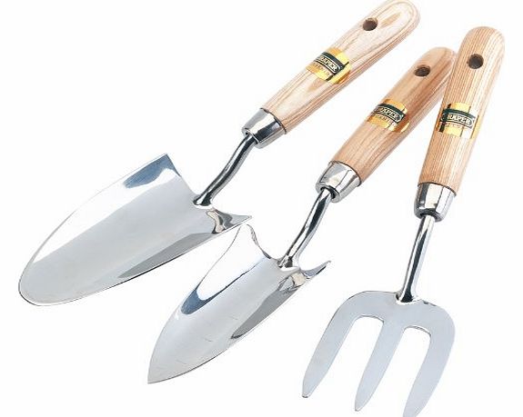 09565 Expert Stainless Steel Hand Fork and Trowels Set (3 Pieces)