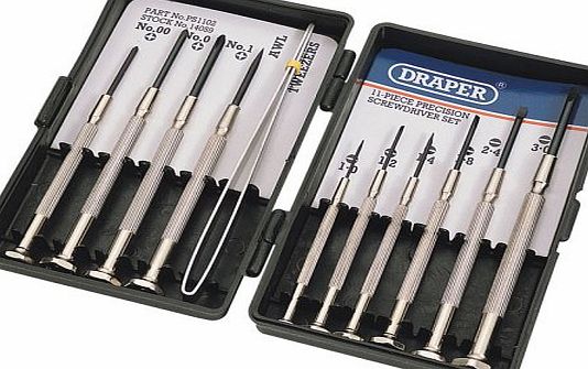 Draper 14059 11-Piece Precision Screwdriver Set