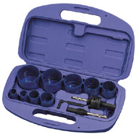 19mm To 35mm 12 Piece Plumbers and Electricians Bi-Metal Holesaw Kit