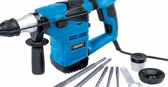Draper 20504 1500W 230V SDS Plus Rotary Hammer Drill Kit with Rotation Stop