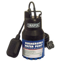 Draper Submersible Clean Water Pump 7m Lift and 144l/m Max Flow   Float Switch 240v