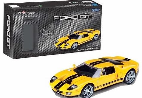 Dreamcar Pro-Team 1:43 Ford GT Yellow Self Assembly Car Model Modelling Kit