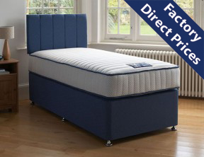 Dreams mattress factory Single Memory Divan Set- Blue