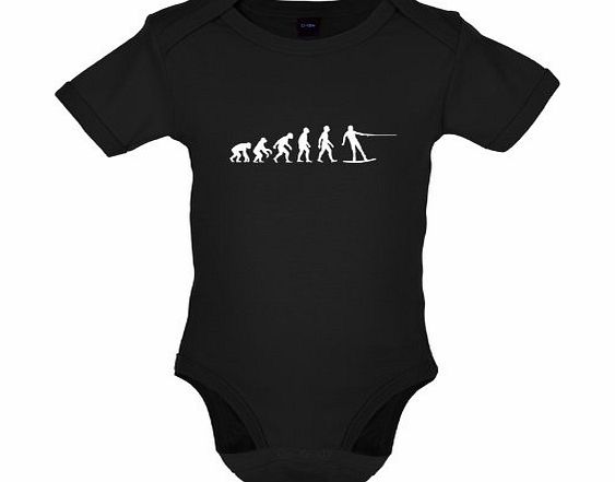 Dressdown Evolution of Man Wakeboard - Funny Babygrow / Bodysuit - Black - 6-12 Months